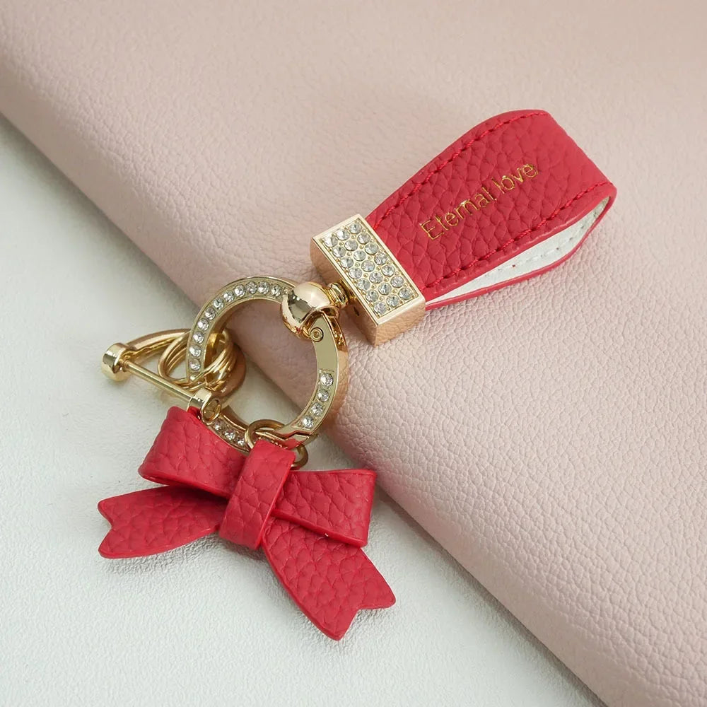 Key Holder Luxury Genuine Leather Keychain Matte Buckle Keys