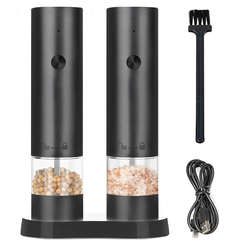 Rechargeable Electric Salt And Pepper Grinder Set