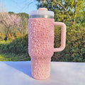 40oz Tumbler with Handle and Straw Stainless
