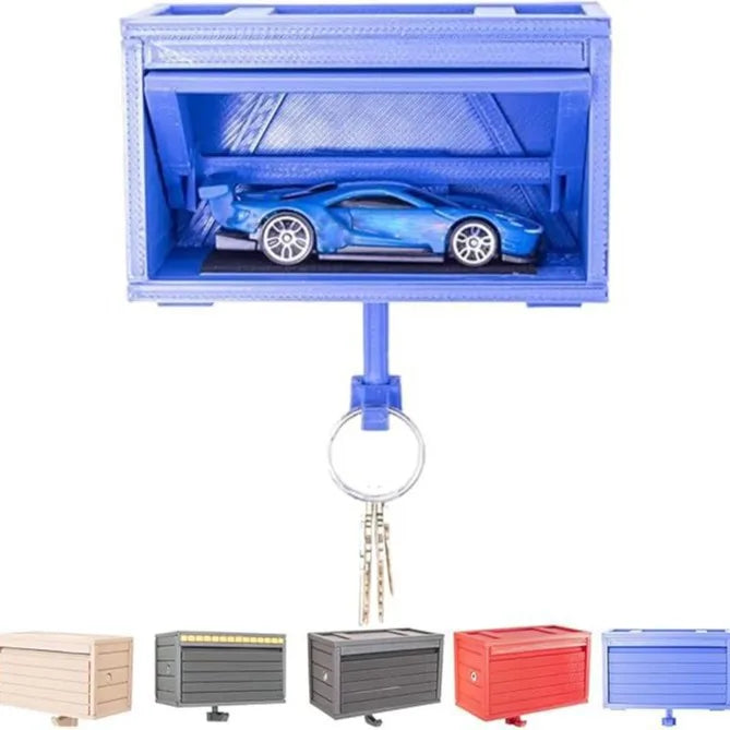 Car Garage Key Holder With Opening Door Wall Hanging Key Holder