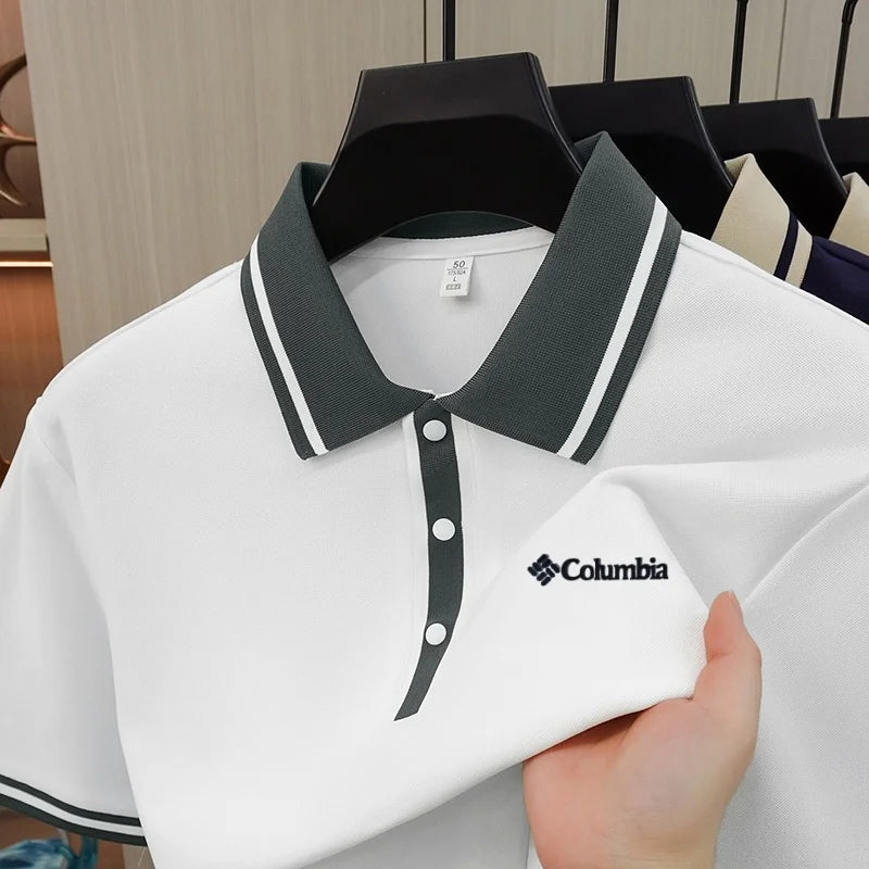 Business Casual Men's Letter Print Polo Shirt Summer Men's Wear