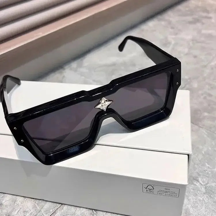 Trendy Square Large Frame Sunglasses