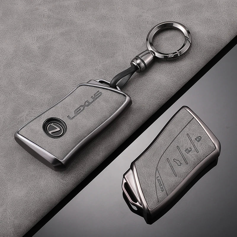 Leather Car Smart Remote Key Case Cover For Lexus