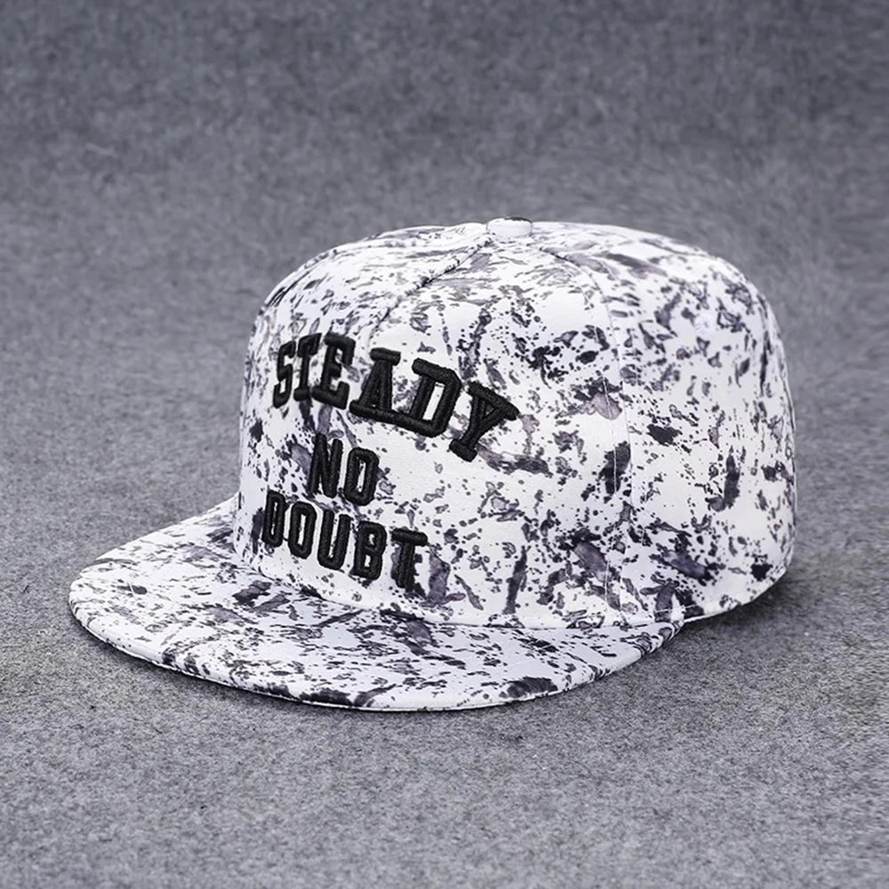 Funky Men's Letter Embroidery Tide All-match Flat Brim Baseball Cap Hip-hop Hat