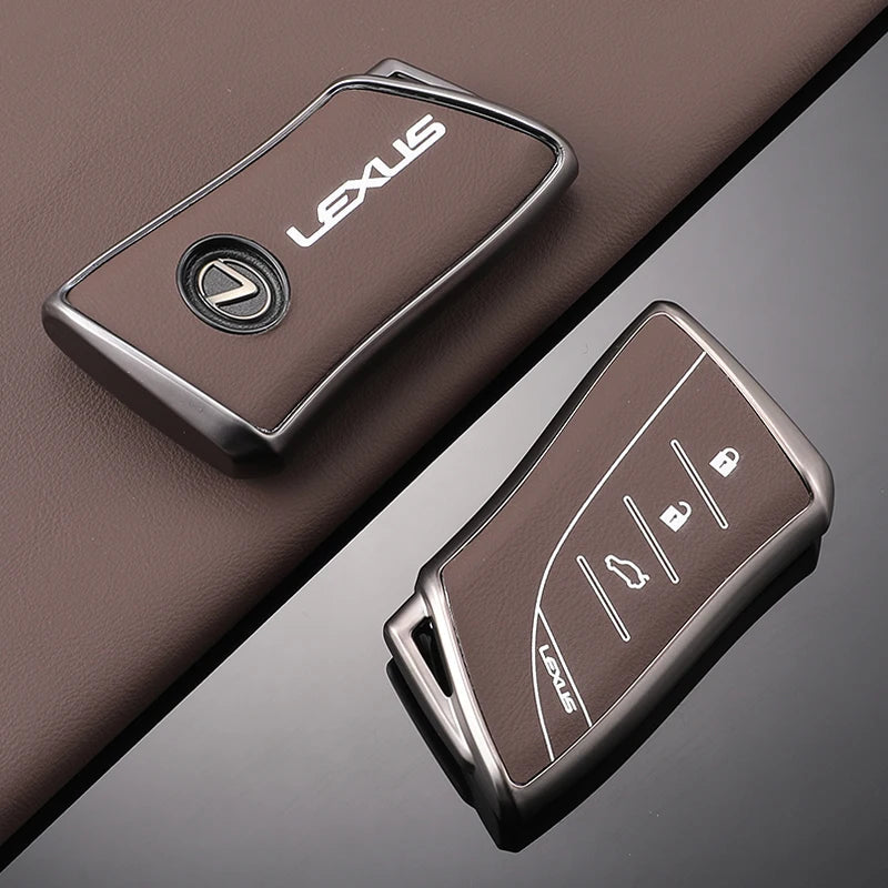 Leather Car Smart Remote Key Case Cover For Lexus