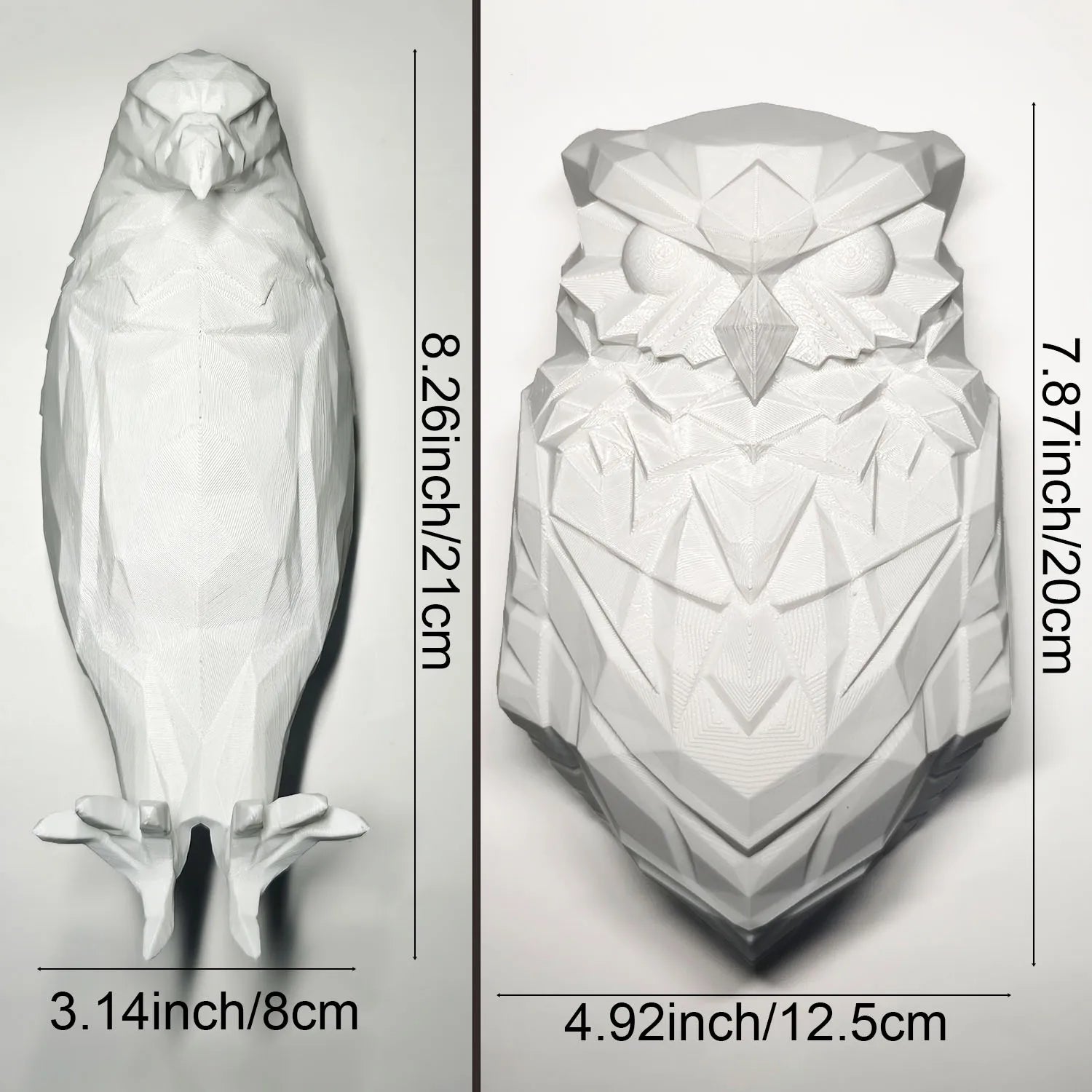 3D printed light and shadow lamp owl