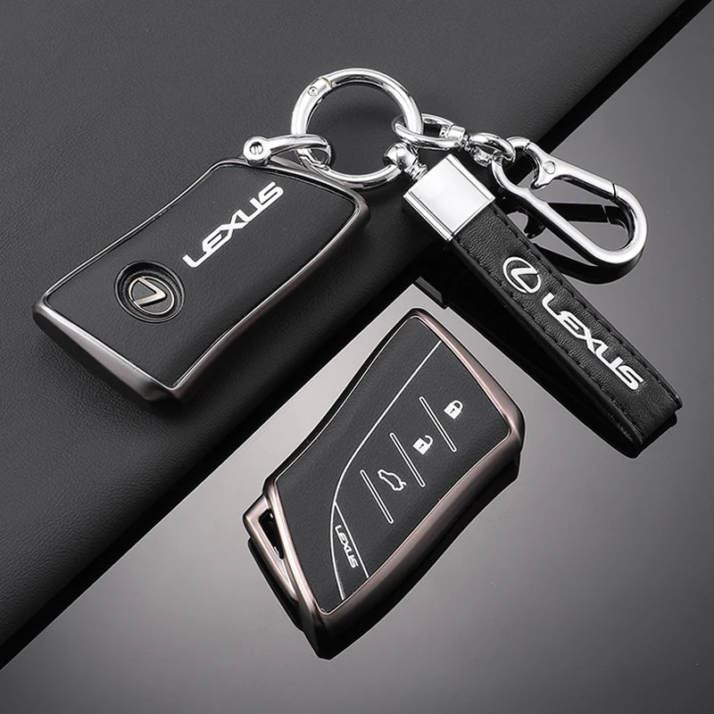 Leather Car Smart Remote Key Case Cover For Lexus