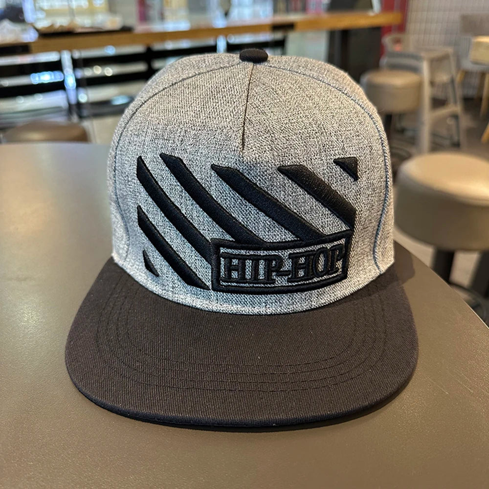 Funky Men's Letter Embroidery Tide All-match Flat Brim Baseball Cap Hip-hop Hat