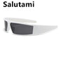 one piece arc rectangle black sunglasses