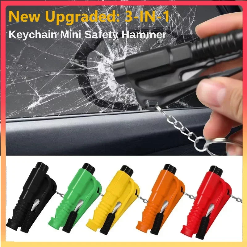 Safety Hammer Car Escape Tool 3-in-1 Window Breaker Seat belt Cutter