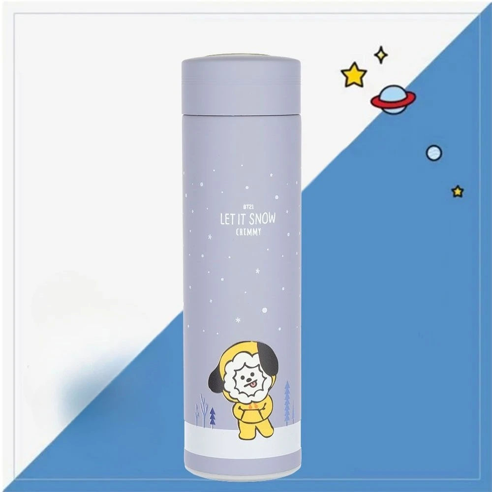 New BT21 Jimmy Cooky Mang High Color Value Student Cartoons Steels Bottles