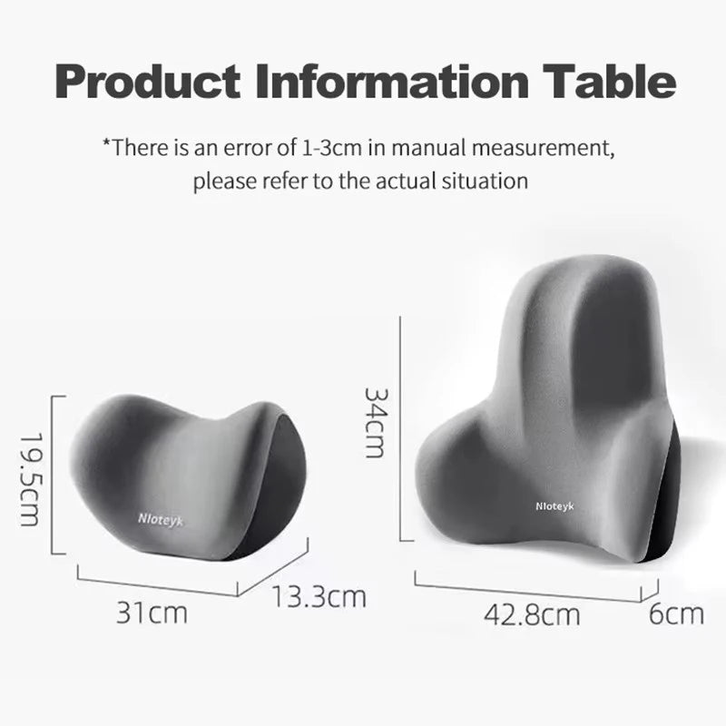 Memory Foam Car Neck Pillow Protective Lumbar Back Support