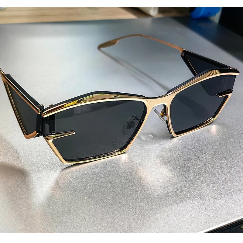 Brand Design Metal Punk Sunglasses Men
