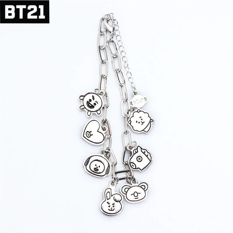 Kawaii Bt21 Bracelet Cartoon New Couple Jewelry