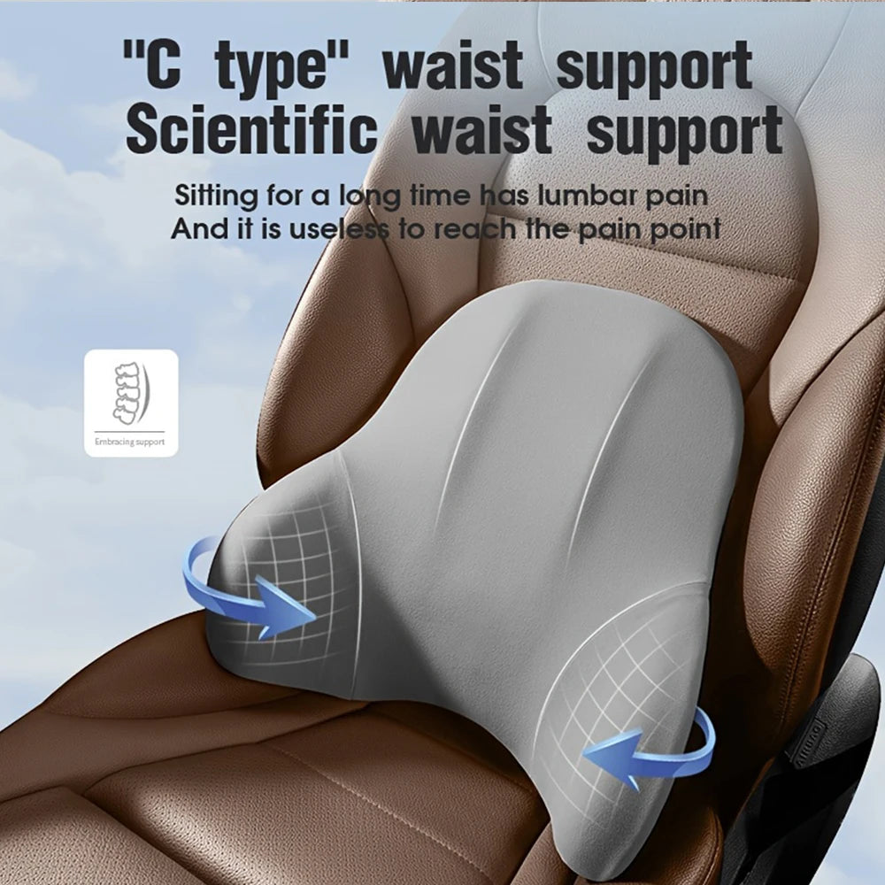Memory Foam Car Neck Pillow Protective Lumbar Back Support
