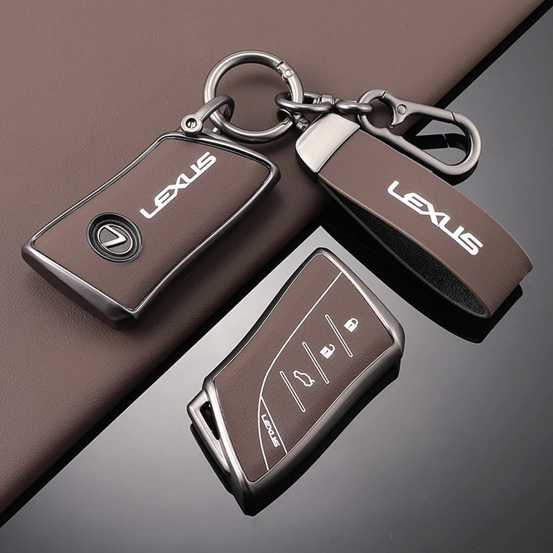 Leather Car Smart Remote Key Case Cover For Lexus