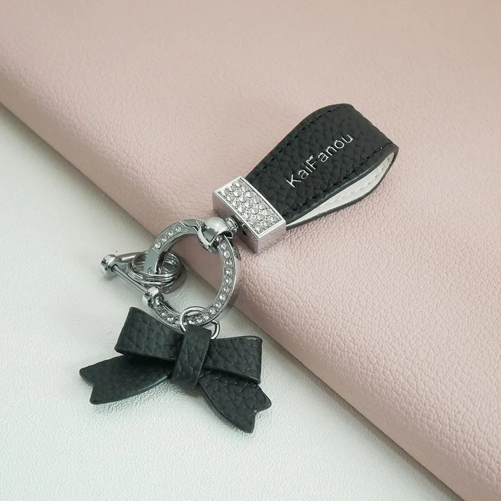 Key Holder Luxury Genuine Leather Keychain Matte Buckle Keys