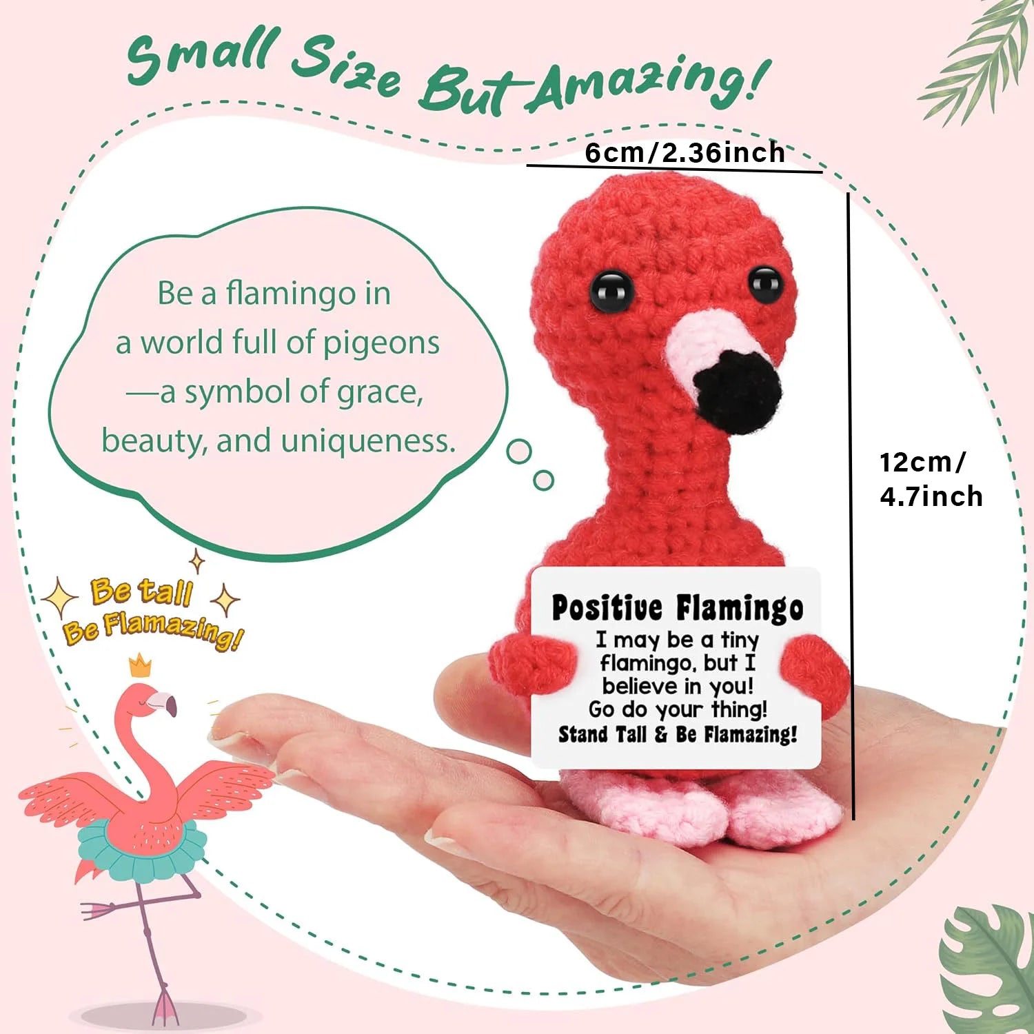 Handmade Mini Doll Funny Wool Gift for Friends or Lover Emotional Support Plant