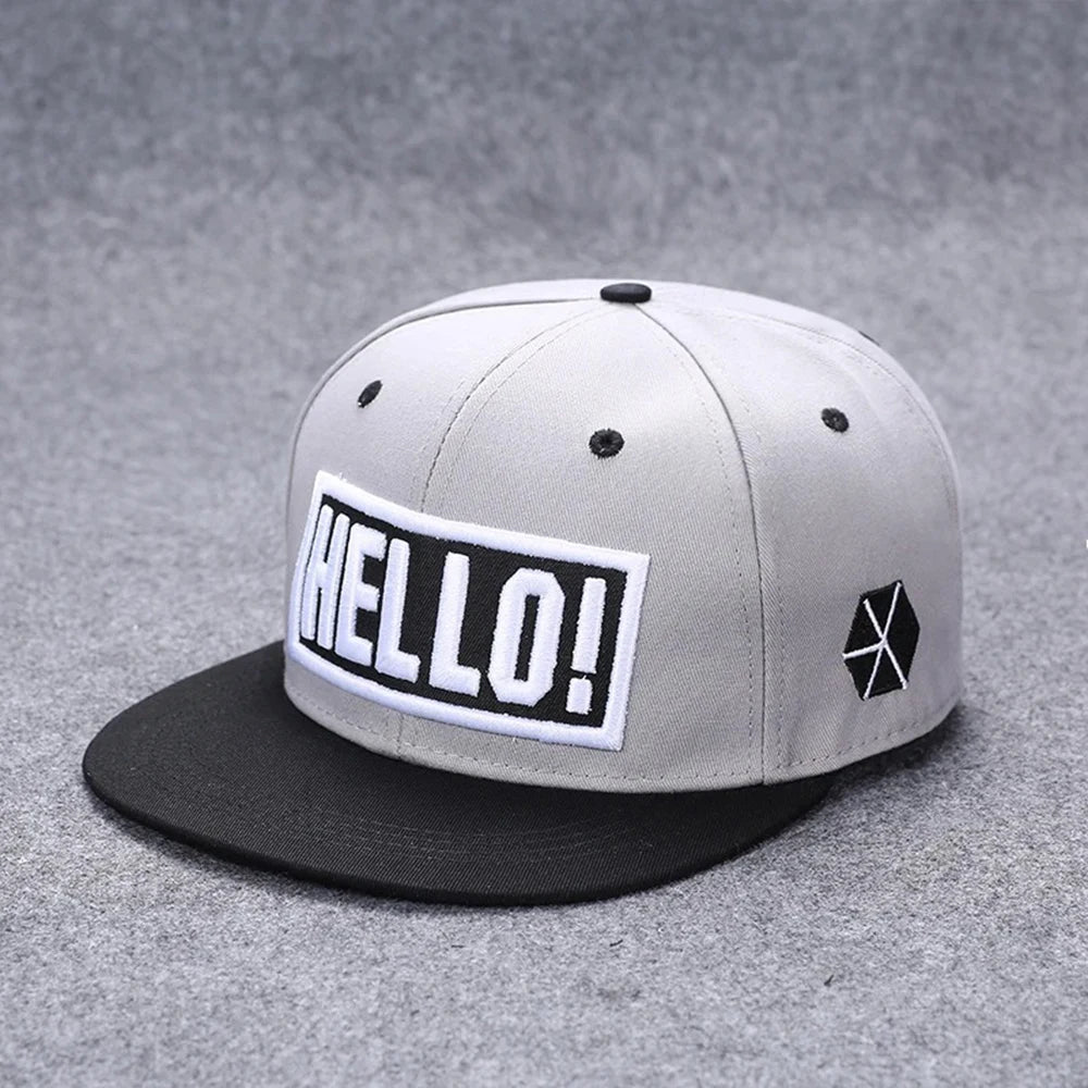 Funky Men's Letter Embroidery Tide All-match Flat Brim Baseball Cap Hip-hop Hat