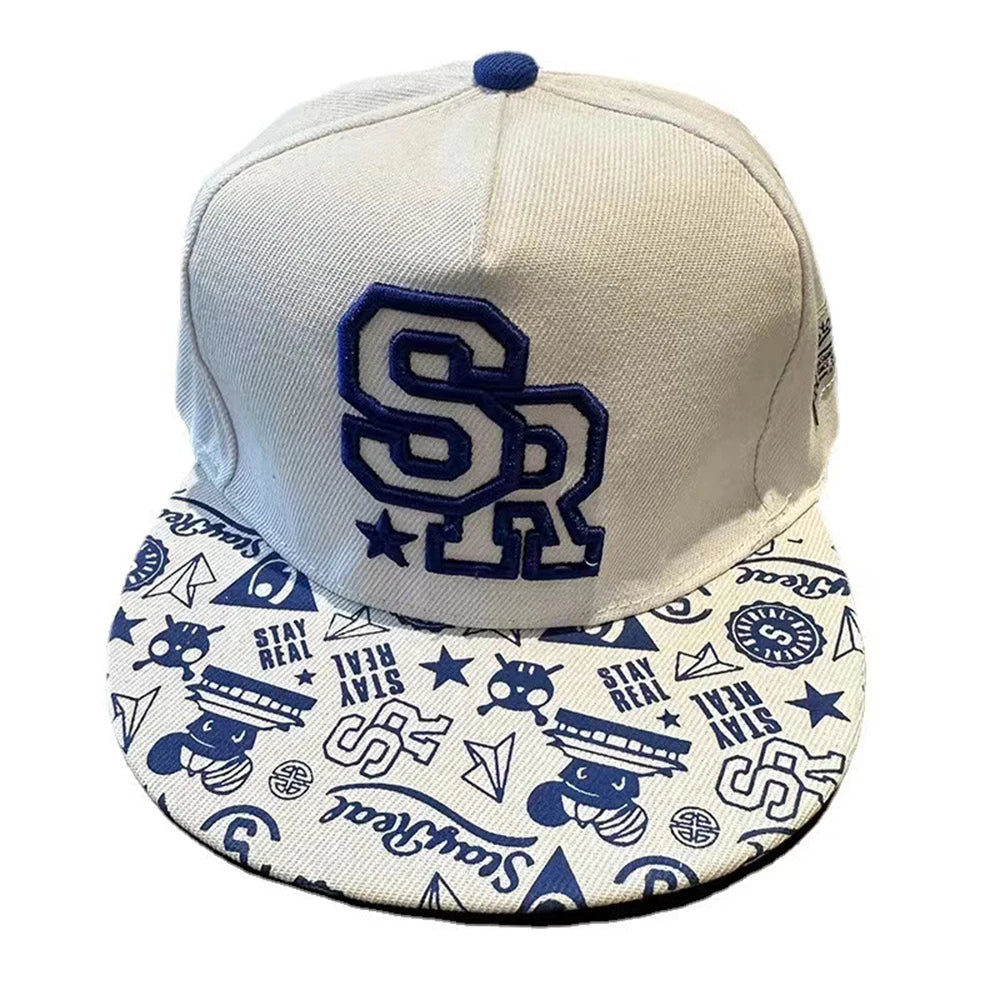 Funky Men's Letter Embroidery Tide All-match Flat Brim Baseball Cap Hip-hop Hat