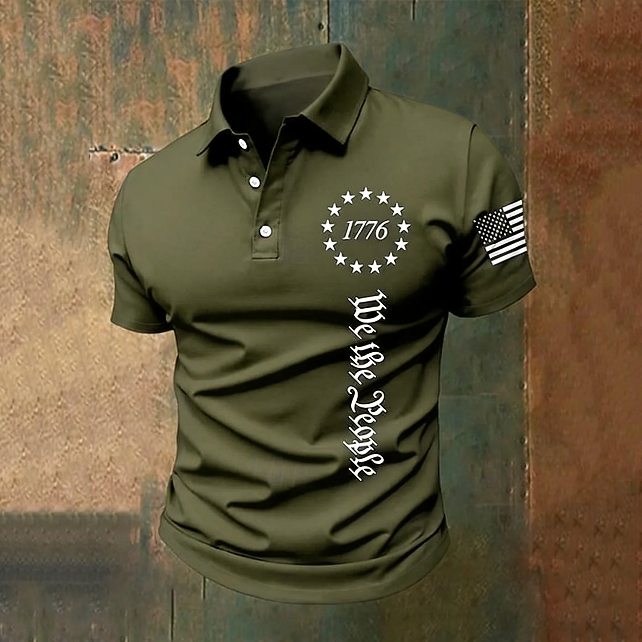 Men's US Flag 3D Print Patriotic Polo Shirt Summer Shirt Summer Casual Outdoor Vacation