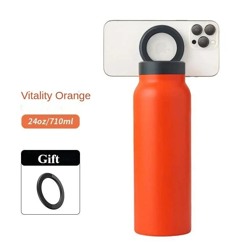 24oz Sport Water Bottle Stainless Steel Insulated BPA Free with Magnetic Lid