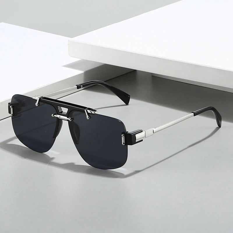 New Square Rimless Sunglasses