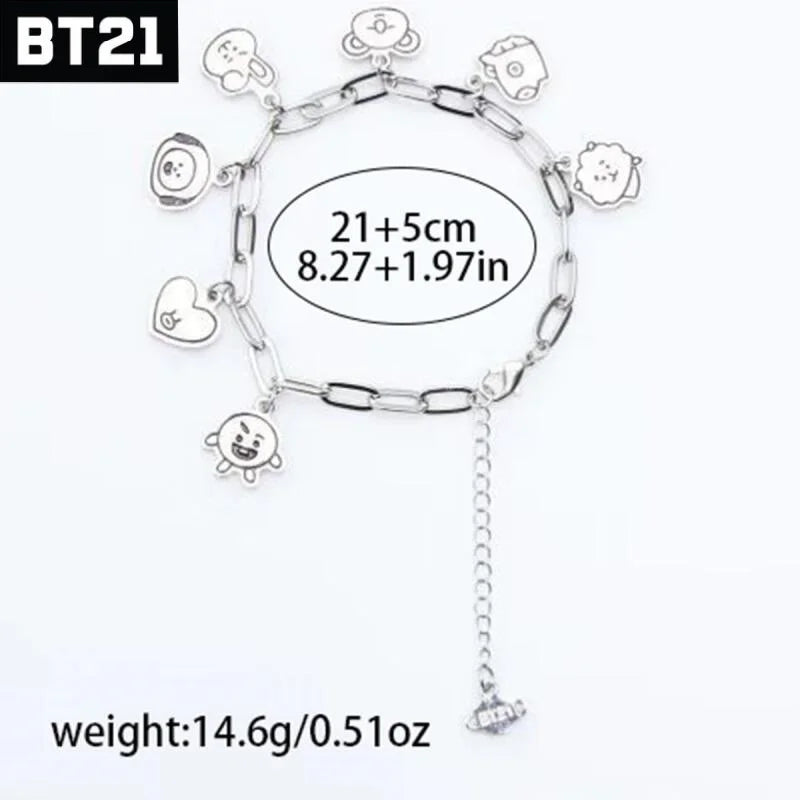 Popular Anime BT21  Cartoon Couple 26Cm Simple Fashion Men's and Women's Accessories Fans Collect