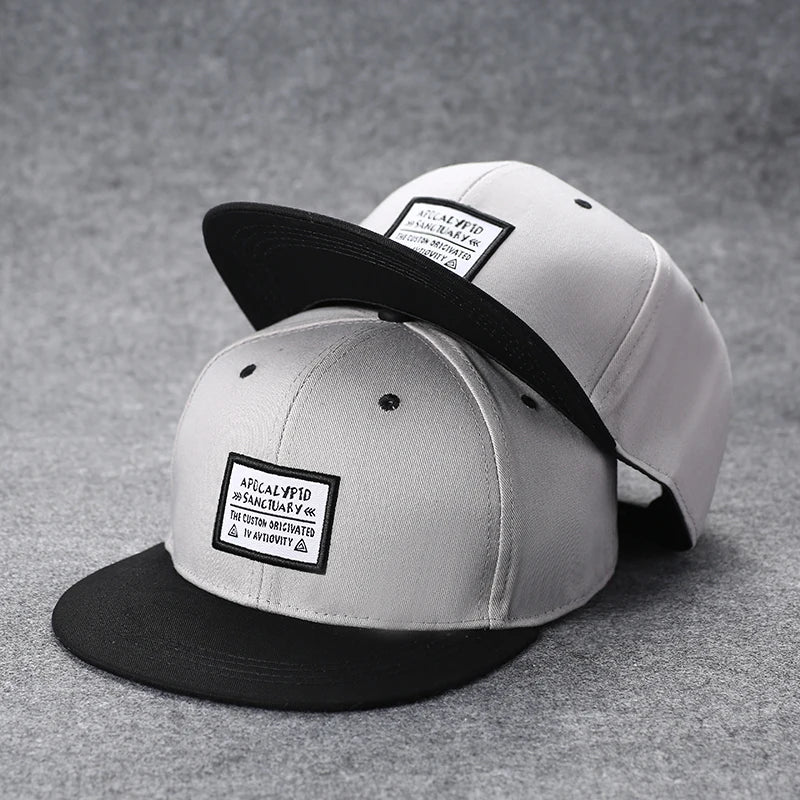 Funky Men's Letter Embroidery Tide All-match Flat Brim Baseball Cap Hip-hop Hat