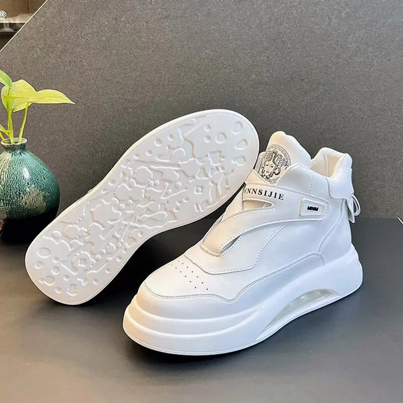 Comfortable High-Top Men's Casual Shoes with Inner Fleece Soft Bottom