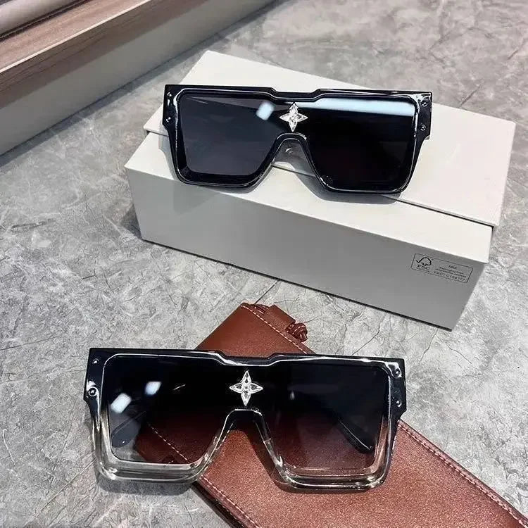 Trendy Square Large Frame Sunglasses