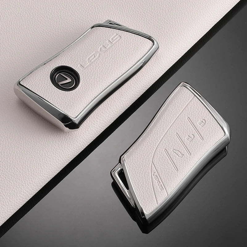 Leather Car Smart Remote Key Case Cover For Lexus