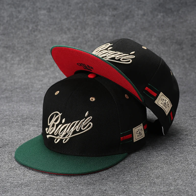 Funky Men's Letter Embroidery Tide All-match Flat Brim Baseball Cap Hip-hop Hat