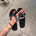 Women's Rhinestone Flip Flops Comfortable Footwear for Summer Beach Vacation Wear