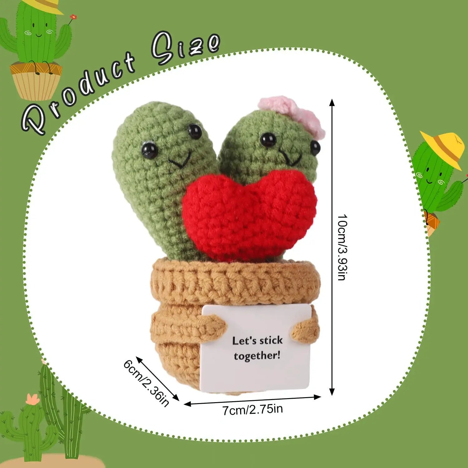 Handmade Mini Doll Funny Wool Gift for Friends or Lover Emotional Support Plant