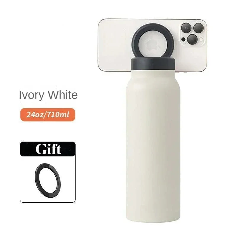 24oz Sport Water Bottle Stainless Steel Insulated BPA Free with Magnetic Lid