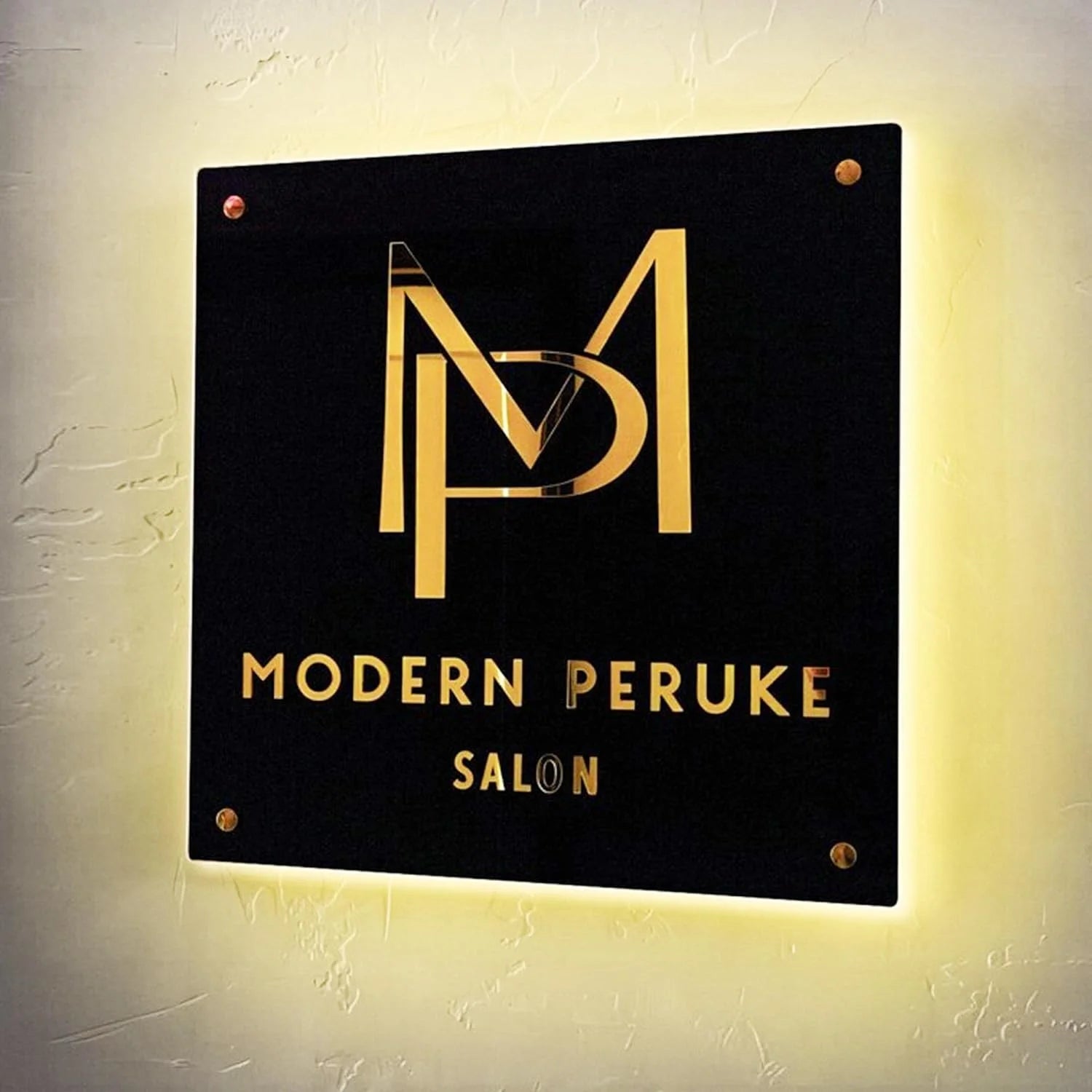 Custom LED Acrylic Metal Sign Business Logo