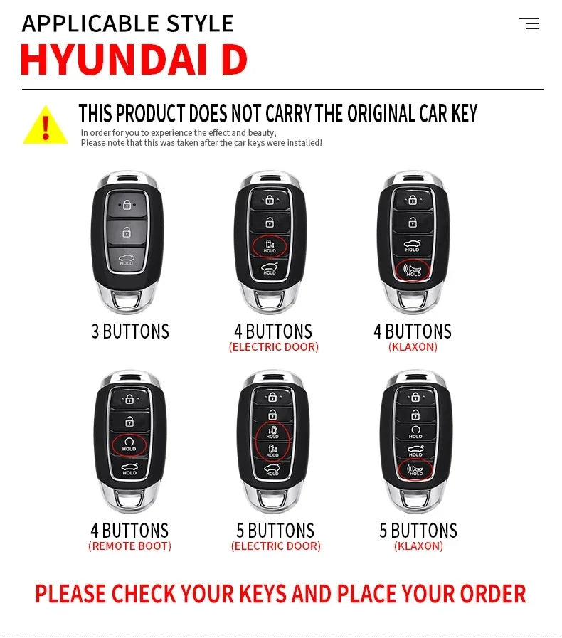 Car Key Case Shell Fob For Hyundai Palisade Grande