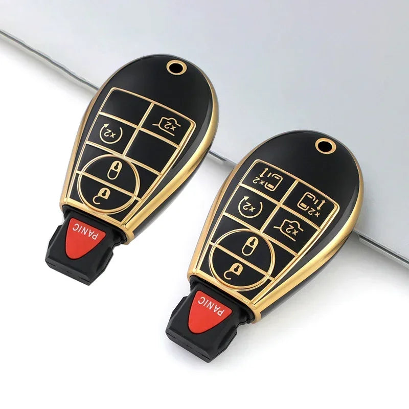 Soft TPU Car Key Cover Case Car Styling Protector For Chrysler Jeep