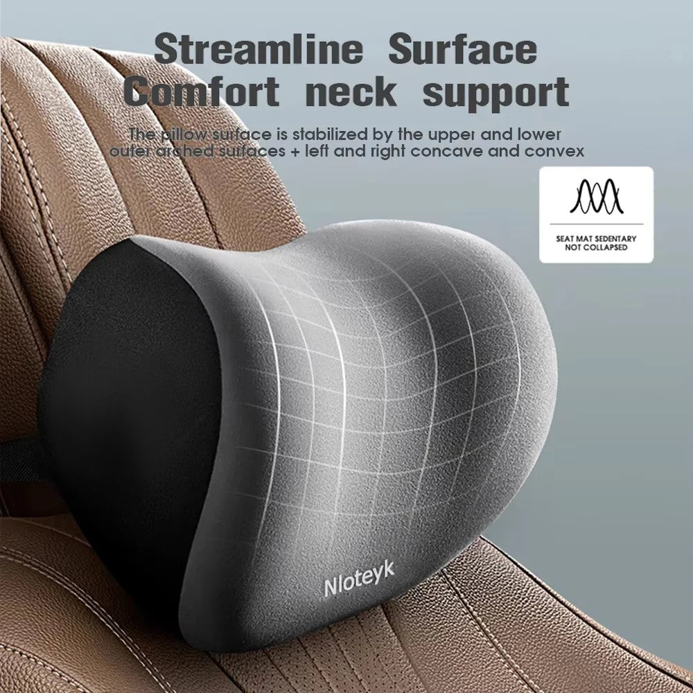 Memory Foam Car Neck Pillow Protective Lumbar Back Support