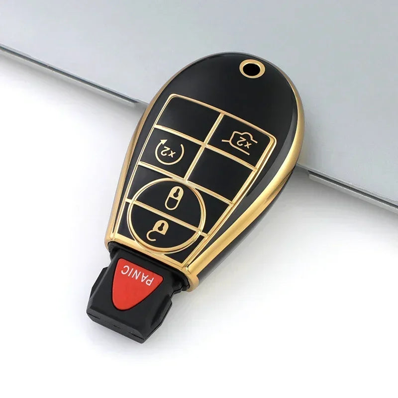 Soft TPU Car Key Cover Case Car Styling Protector For Chrysler Jeep