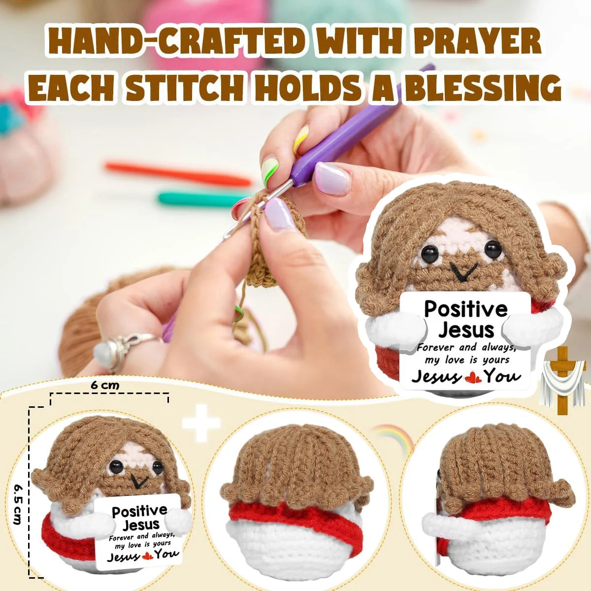 Handmade Mini Doll Funny Wool Gift for Friends or Lover Emotional Support Plant