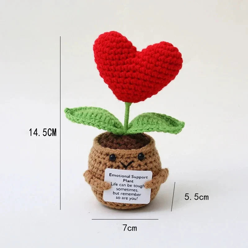 Handmade Mini Doll Funny Wool Gift for Friends or Lover Emotional Support Plant