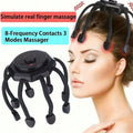 Cordless Electric Scalp Massager,360 Degree Head Massager With 8 Finger Tips,