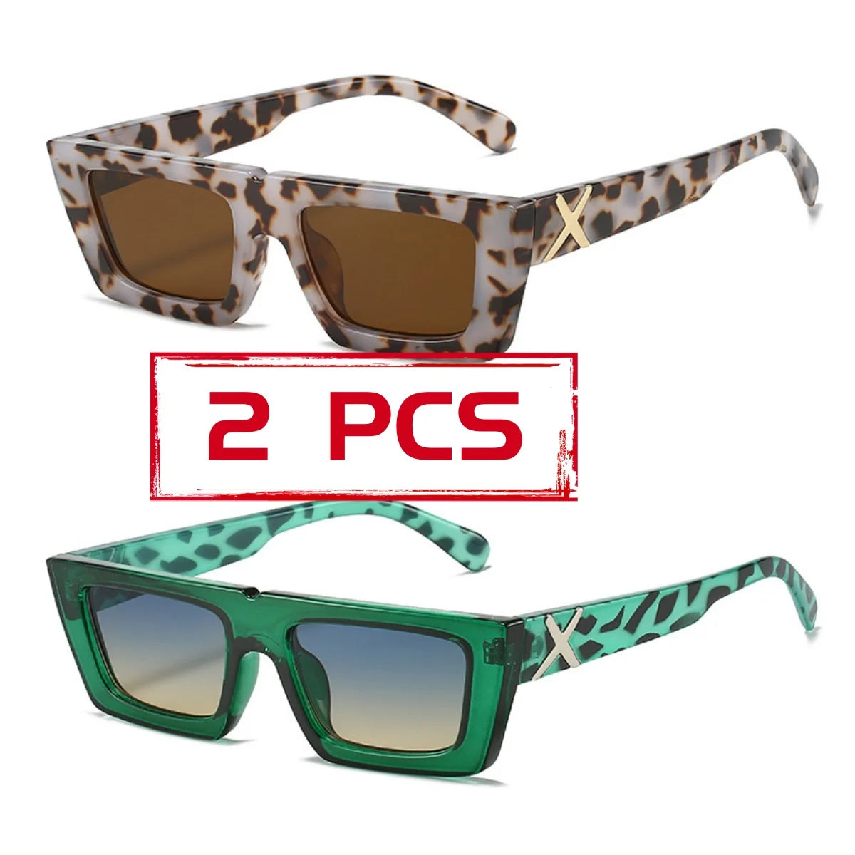 Small frame square personalised temples X modelling