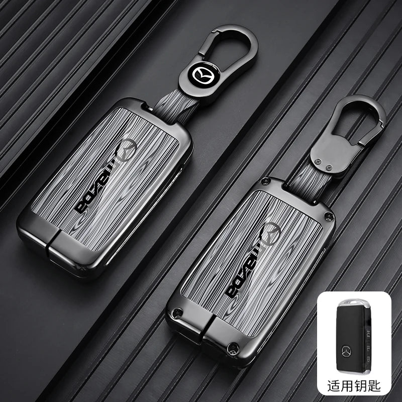 For Mazda 3 6 Alexa Leather Car Smart Key Case Cover