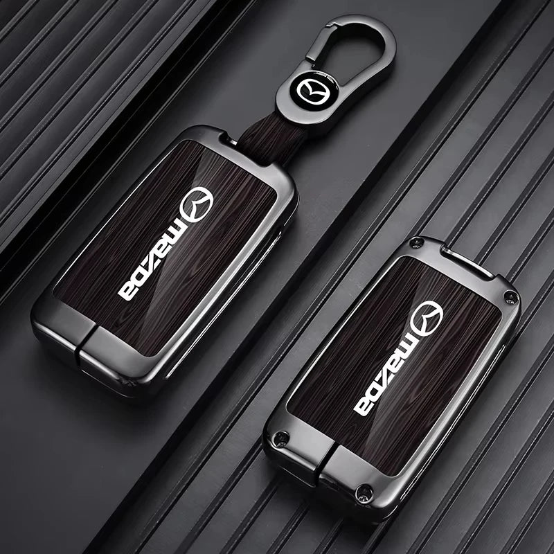 For Mazda 3 6 Alexa Leather Car Smart Key Case Cover