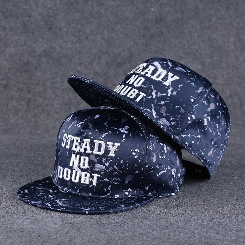 Funky Men's Letter Embroidery Tide All-match Flat Brim Baseball Cap Hip-hop Hat
