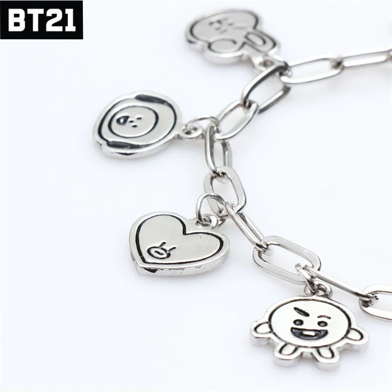 Kawaii Bt21 Bracelet Cartoon New Couple Jewelry