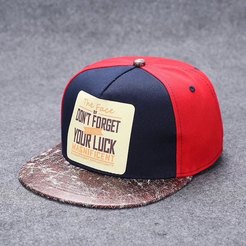 Funky Men's Letter Embroidery Tide All-match Flat Brim Baseball Cap Hip-hop Hat
